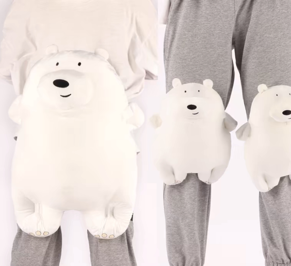 Polar Bear Butt Pad, Elbow pad and Knee Pad Snowboard/Ski Cute Polar Bear Butt Pad Protection Pink Small (10-30kg) /Large (50-120kg)